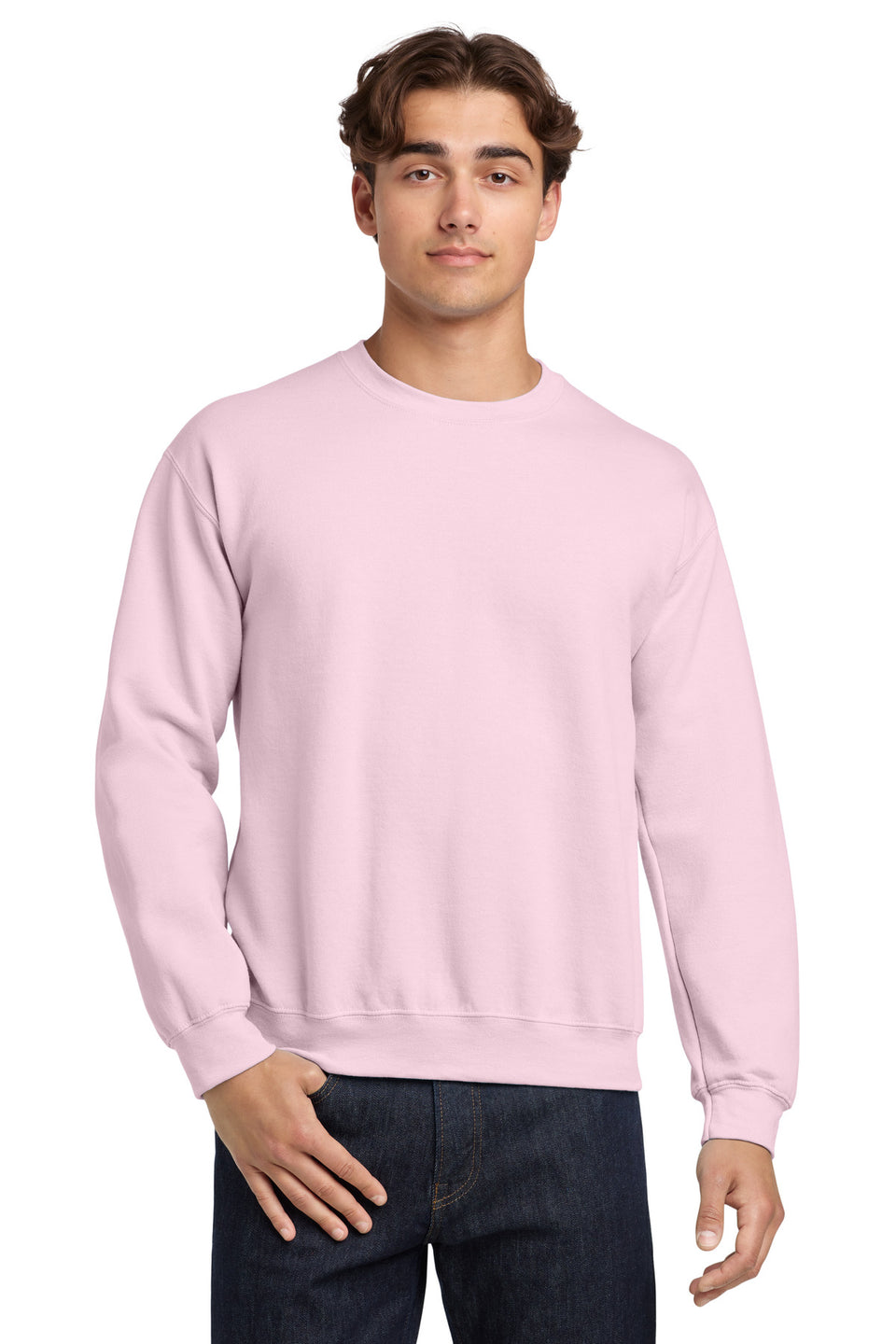 Gildan 18000 Crewneck Sweatshirt — Light Pink