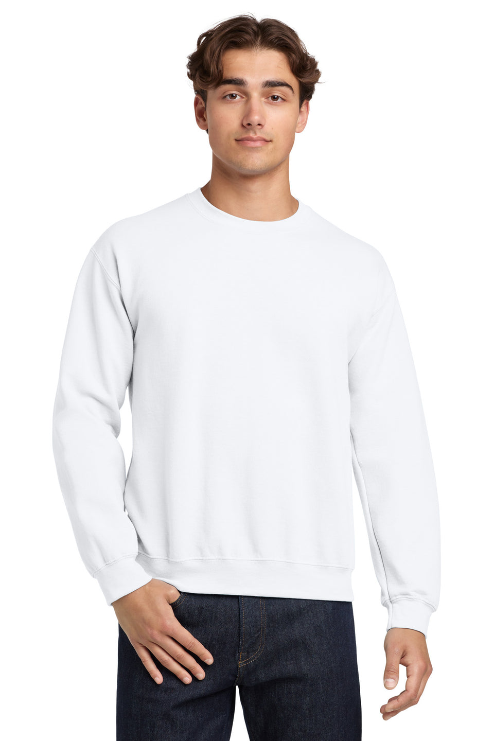 Gildan 18000 Crewneck Sweatshirt — White