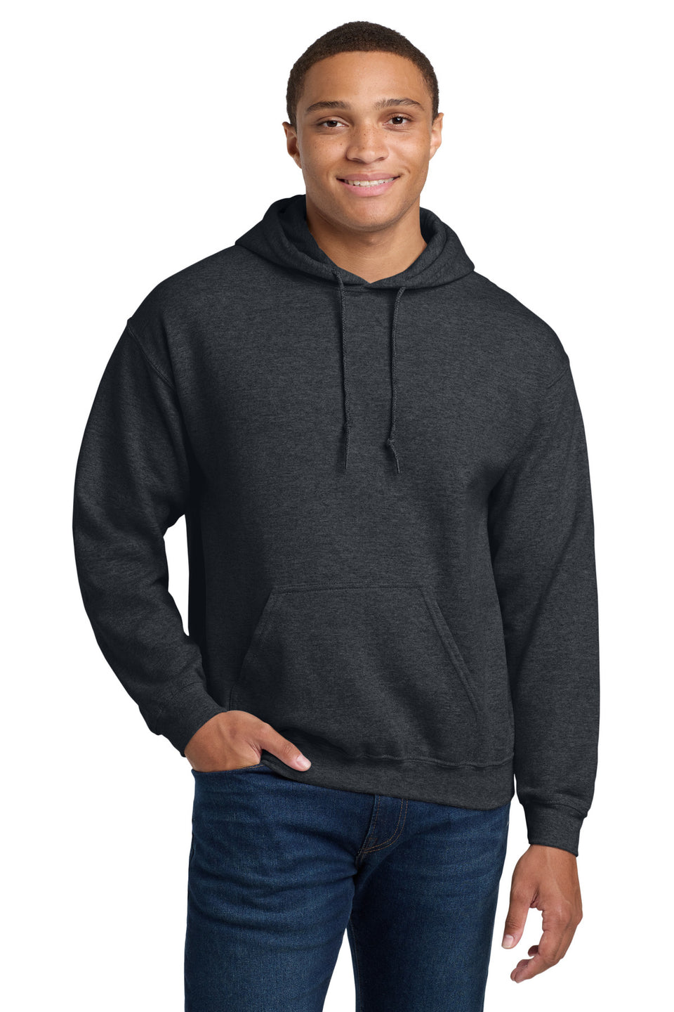 Gildan 18500 Hooded Sweatshirt — Dark Heather