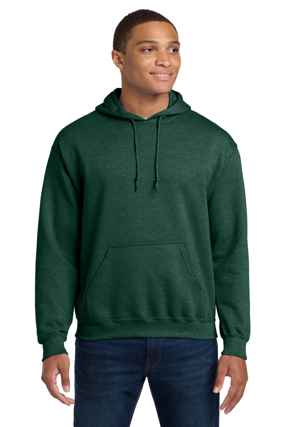 Gildan 18500 Hooded Sweatshirt — Heather Dark Green