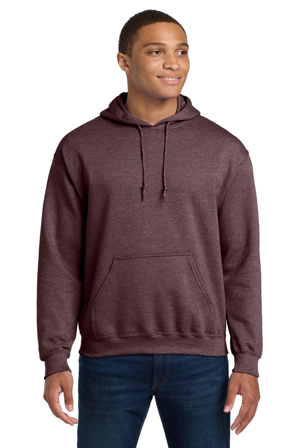 Gildan 18500 Hooded Sweatshirt — Heather Dark Maroon