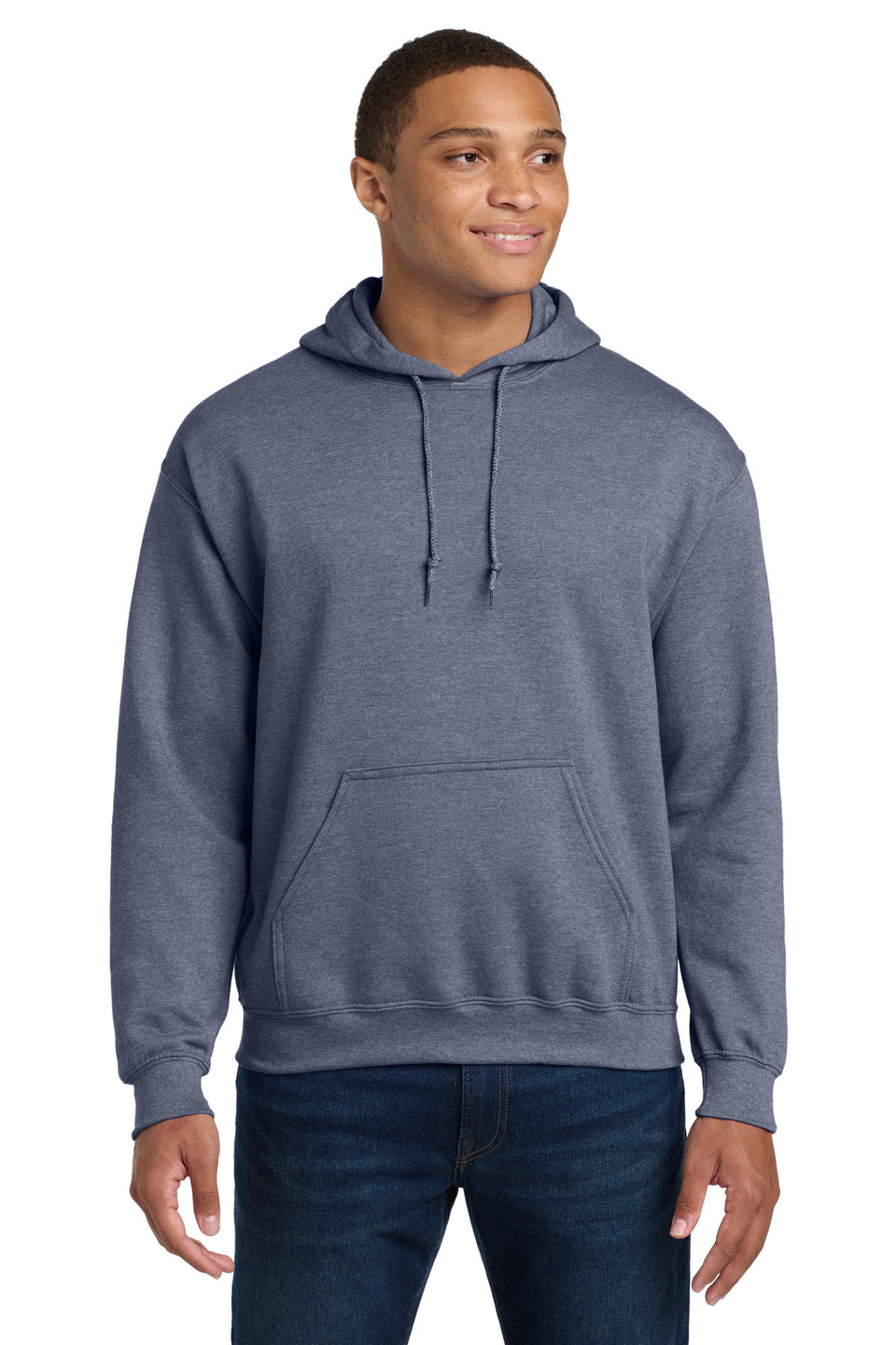 Gildan 18500 Hooded Sweatshirt — Heather Dark Navy