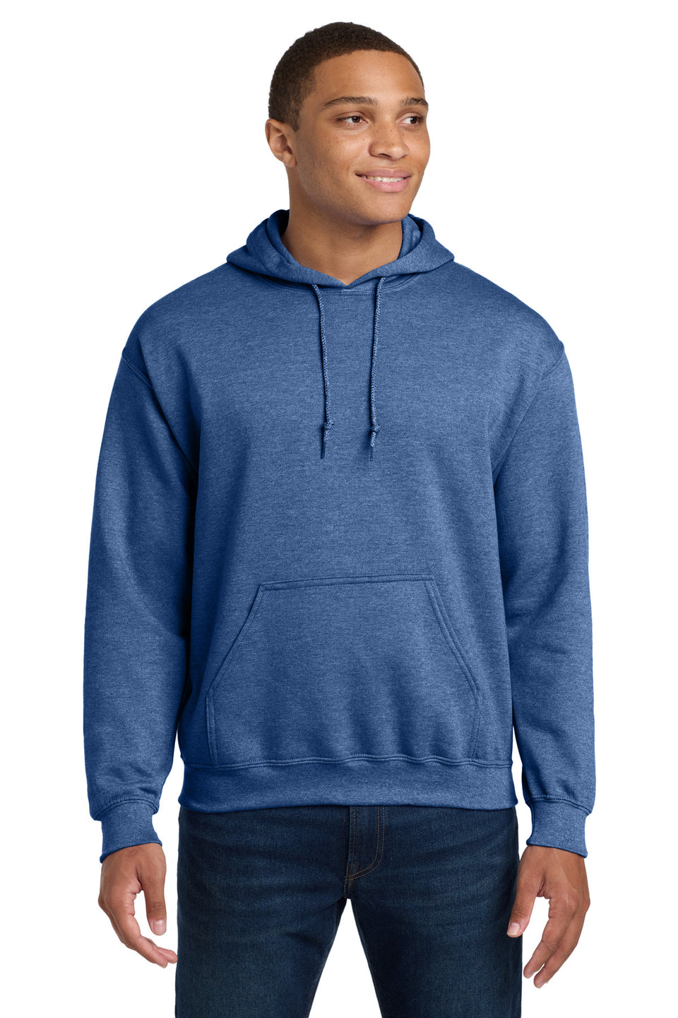 Gildan 18500 Hooded Sweatshirt — Heather Deep Royal
