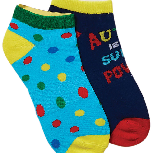 Cherokee Legwear 2 Pr Pack Bamboo No Show Socks 2GOOD - Autism Super Power