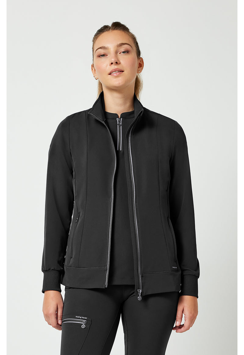 360 by Healing Hands Carly Jacket 5068 - BLACK