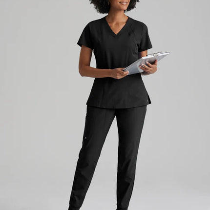 Racer 4-Pocket V-Neck Scrub Top
