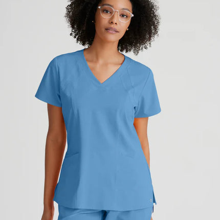 Racer 4-Pocket V-Neck Scrub Top