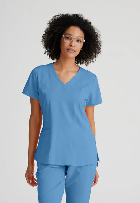 Racer 4-Pocket V-Neck Scrub Top
