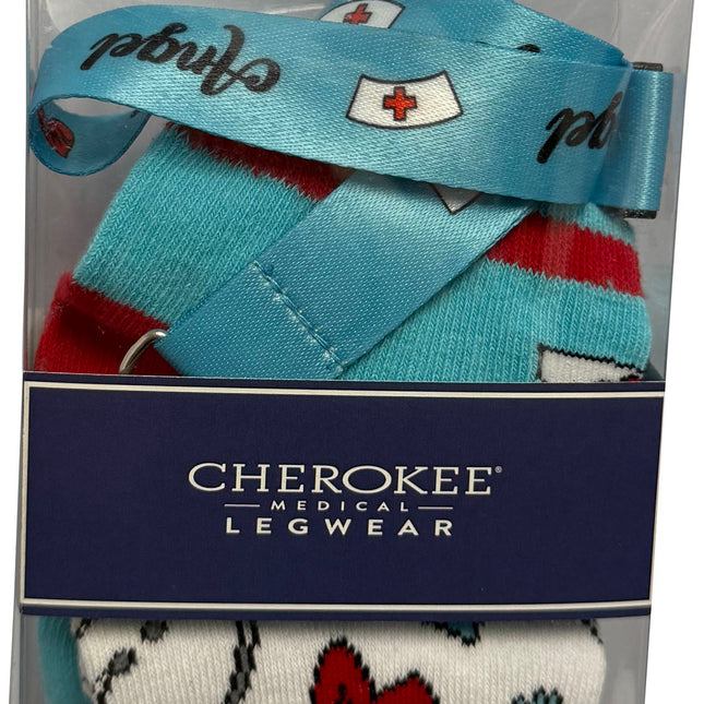 Cherokee Legwear 6-2 Pr Pks Nurses Week Gift Set +Lanyard APPRECIATION - Nurse Angels