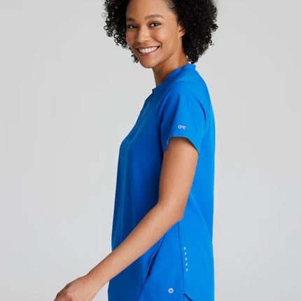 Flux 2-Pocket Banded Zip Collar Top