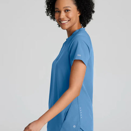 Flux 2-Pocket Banded Zip Collar Top