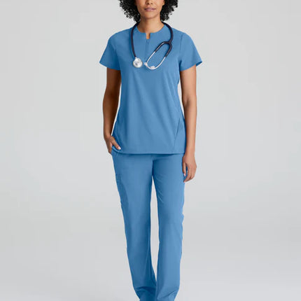 Flux 2-Pocket Banded Zip Collar Top