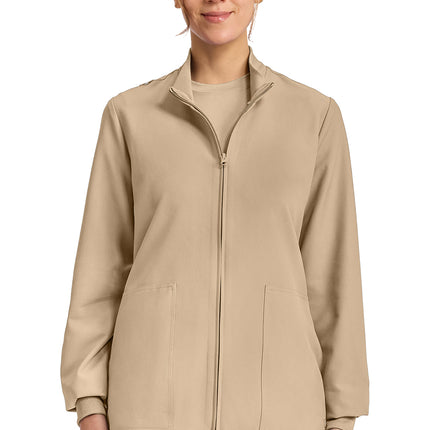 Cherokee Workwear Originals Ultra Zip Up Scrub Jacket CK00013A - Khaki