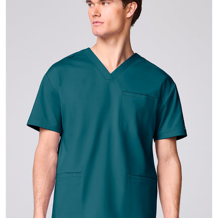 Cherokee Achieve Men's 3 Pocket V-neck Top CK00037 - Caribbean Blue