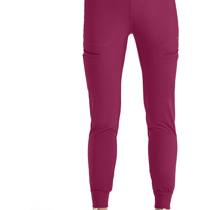 Cherokee Form Mid Rise Tapered Leg Drawstring Pant CK092 - Wine