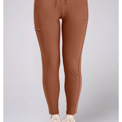 Cherokee Form Mid Rise Tapered Leg Drawstring Pant CK095 - Caffè Mocha