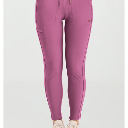 Cherokee Form Mid Rise Tapered Leg Drawstring Pant CK095 - Dusty Mauve