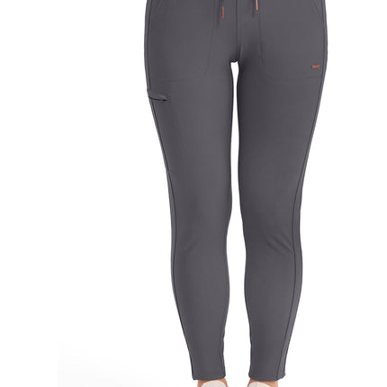Cherokee Form Mid Rise Tapered Leg Drawstring Pant CK095 - Pewter