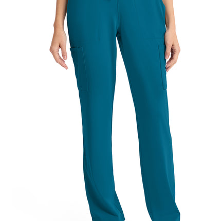 Cherokee Achieve Women's 5-Pocket Straight Leg Pant CK096 - Caribbean Blue