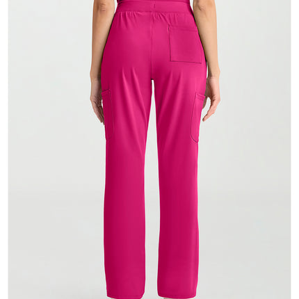 Cherokee Achieve Women's 5-Pocket Straight Leg Pant CK096 - Tropical Hibiscus