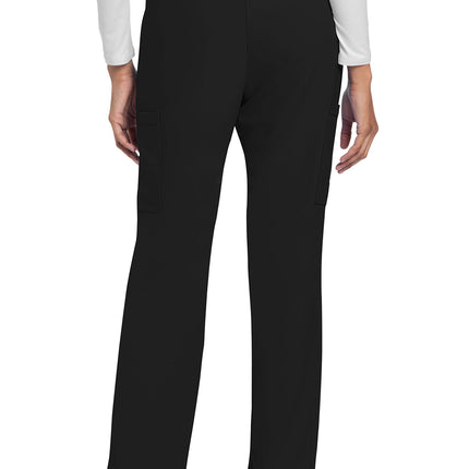 Cherokee Workwear Originals Ultra Mid Rise Drawstring Trouser Cargo Pant CK272A - Black