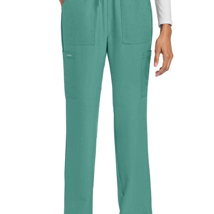 Cherokee Workwear Originals Ultra Mid Rise Drawstring Trouser Cargo Pant CK272A - Botanical Green