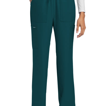 Cherokee Workwear Originals Ultra Mid Rise Drawstring Trouser Cargo Pant CK272A - Caribbean Blue