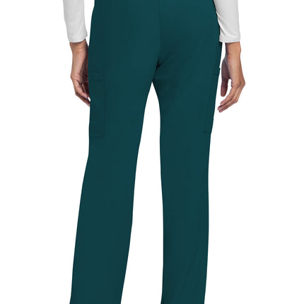 Cherokee Workwear Originals Ultra Mid Rise Drawstring Trouser Cargo Pant CK272A - Caribbean Blue