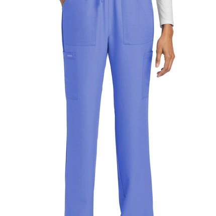 Cherokee Workwear Originals Ultra Mid Rise Drawstring Trouser Cargo Pant CK272A - Ciel Blue