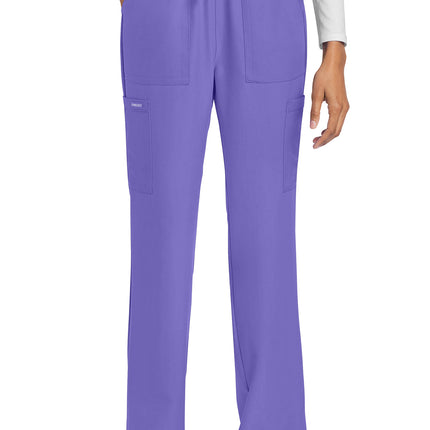 Cherokee Workwear Originals Ultra Mid Rise Drawstring Trouser Cargo Pant CK272A - Electric Lavender