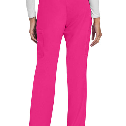 Cherokee Workwear Originals Ultra Mid Rise Drawstring Trouser Cargo Pant CK272A - Electric Pink
