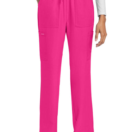 Cherokee Workwear Originals Ultra Mid Rise Drawstring Trouser Cargo Pant CK272A - Electric Pink