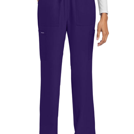 Cherokee Workwear Originals Ultra Mid Rise Drawstring Trouser Cargo Pant CK272A - Grape