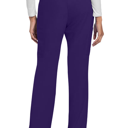 Cherokee Workwear Originals Ultra Mid Rise Drawstring Trouser Cargo Pant CK272A - Grape