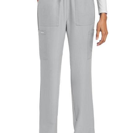 Cherokee Workwear Originals Ultra Mid Rise Drawstring Trouser Cargo Pant CK272A - Grey