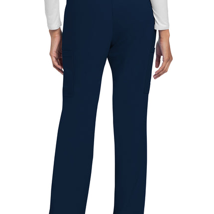 Cherokee Workwear Originals Ultra Mid Rise Drawstring Trouser Cargo Pant CK272A - Navy