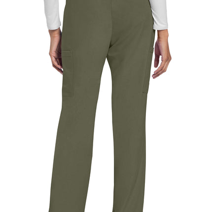 Cherokee Workwear Originals Ultra Mid Rise Drawstring Trouser Cargo Pant CK272A - Olive