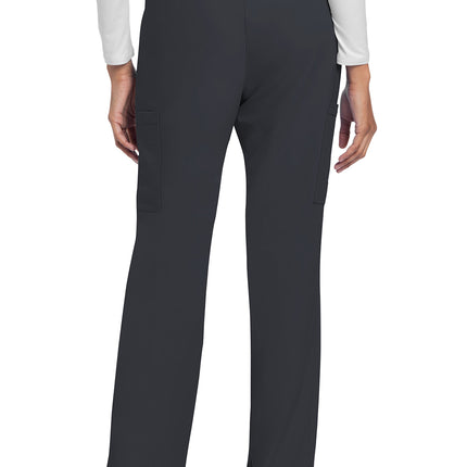 Cherokee Workwear Originals Ultra Mid Rise Drawstring Trouser Cargo Pant CK272A - Pewter