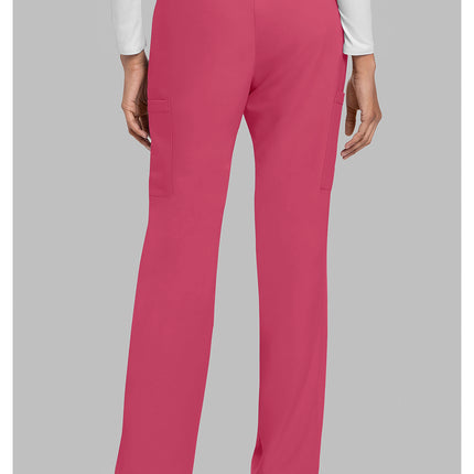 Cherokee Workwear Originals Ultra Mid Rise Drawstring Trouser Cargo Pant CK272A - Rapture Rose