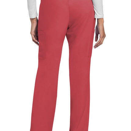 Cherokee Workwear Originals Ultra Mid Rise Drawstring Trouser Cargo Pant CK272A - Spiced Coral
