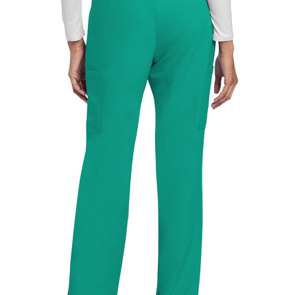Cherokee Workwear Originals Ultra Mid Rise Drawstring Trouser Cargo Pant CK272A - Teal Blue