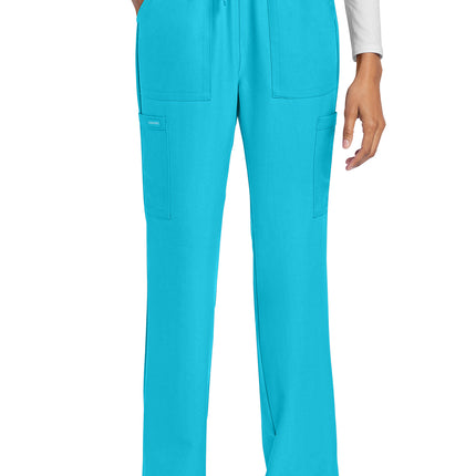 Cherokee Workwear Originals Ultra Mid Rise Drawstring Trouser Cargo Pant CK272A - Turquoise