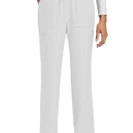 Cherokee Workwear Originals Ultra Mid Rise Drawstring Trouser Cargo Pant CK272A - White