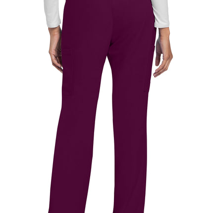 Cherokee Workwear Originals Ultra Mid Rise Drawstring Trouser Cargo Pant CK272A - Wine