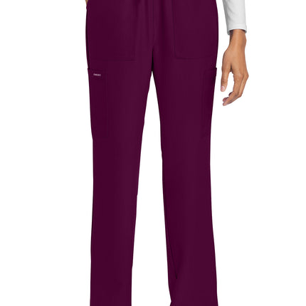 Cherokee Workwear Originals Ultra Mid Rise Drawstring Trouser Cargo Pant CK272A - Wine
