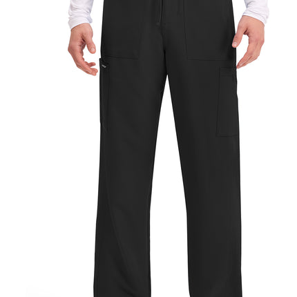 Cherokee Workwear Originals Ultra Men's Mid Rise Zip Fly Straight Leg Pant CK279A - Black
