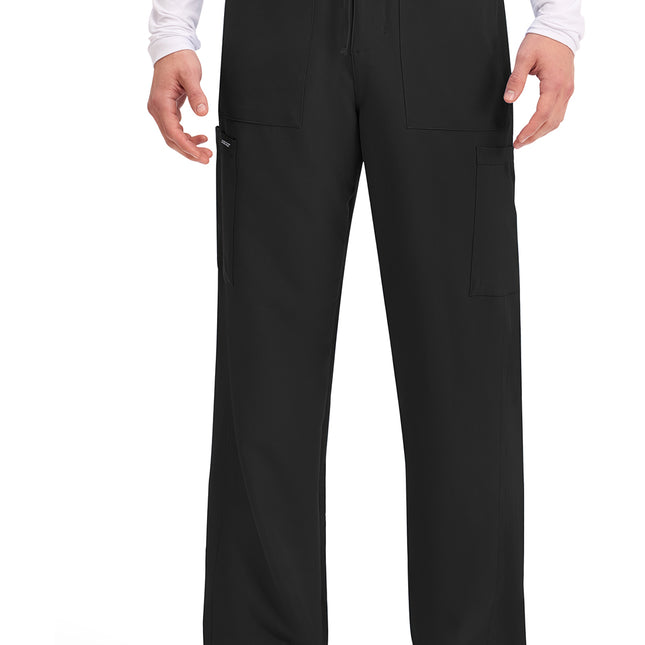 Cherokee Workwear Originals Ultra Men's Mid Rise Zip Fly Straight Leg Pant CK279A - Black