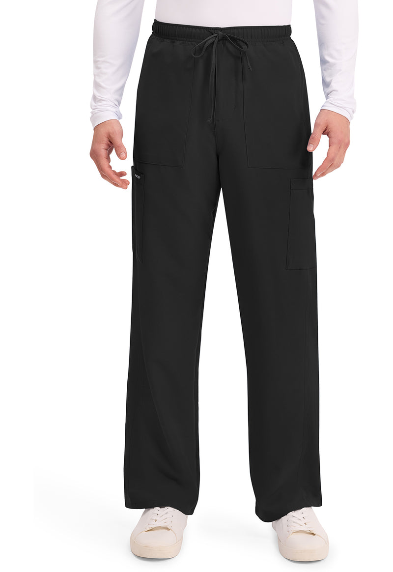 Cherokee Workwear Originals Ultra Men's Mid Rise Zip Fly Straight Leg Pant CK279A - Black