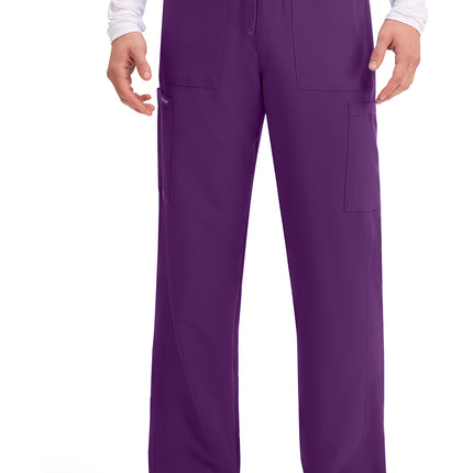 Cherokee Workwear Originals Ultra Men's Mid Rise Zip Fly Straight Leg Pant CK279A - Eggplant