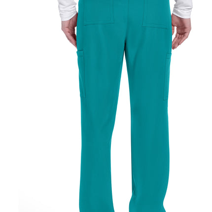 Cherokee Workwear Originals Ultra Men's Mid Rise Zip Fly Straight Leg Pant CK279A - Teal Blue